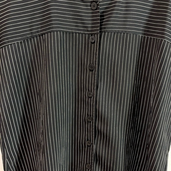 🖤VINTAGE THE BAY Black & White Striped Blouse – Estimated Size L - Picture 4 of 9